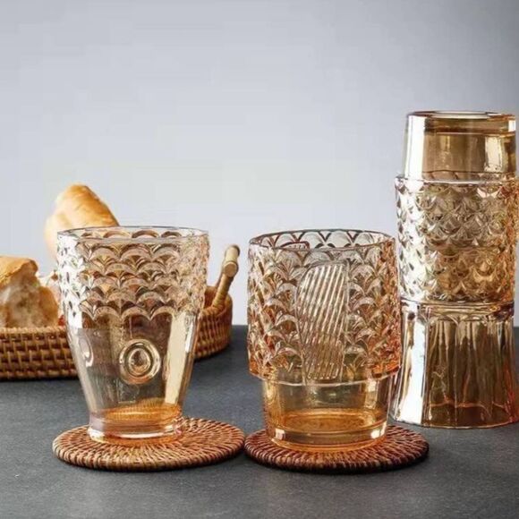 COPY - Fish Design Drinking Glasses, Stackable Drinking Glasses, Colored Bevera… - Picture 4 of 5